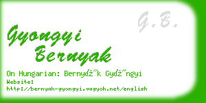 gyongyi bernyak business card